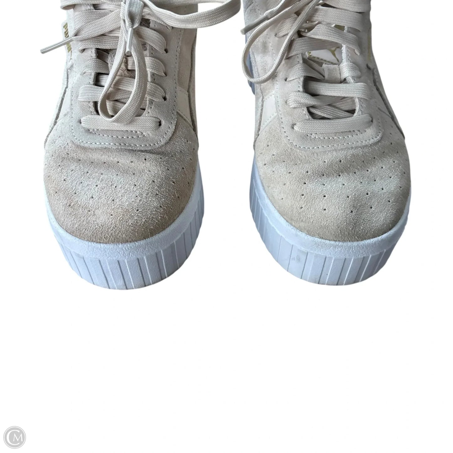 Shoes Sneakers By Puma In Tan & White, Size: 8.5