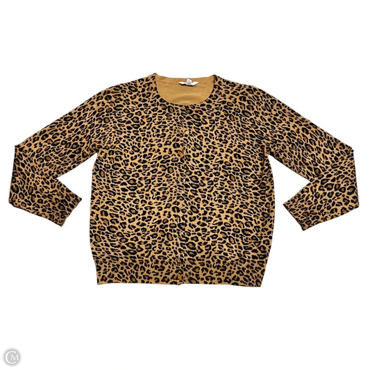 Cardigan By Time And Tru In Animal Print, Size: Xl