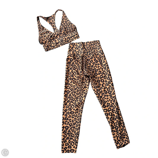Athletic Pants 2pc By Beach Riot In Leopard Print, Size: L