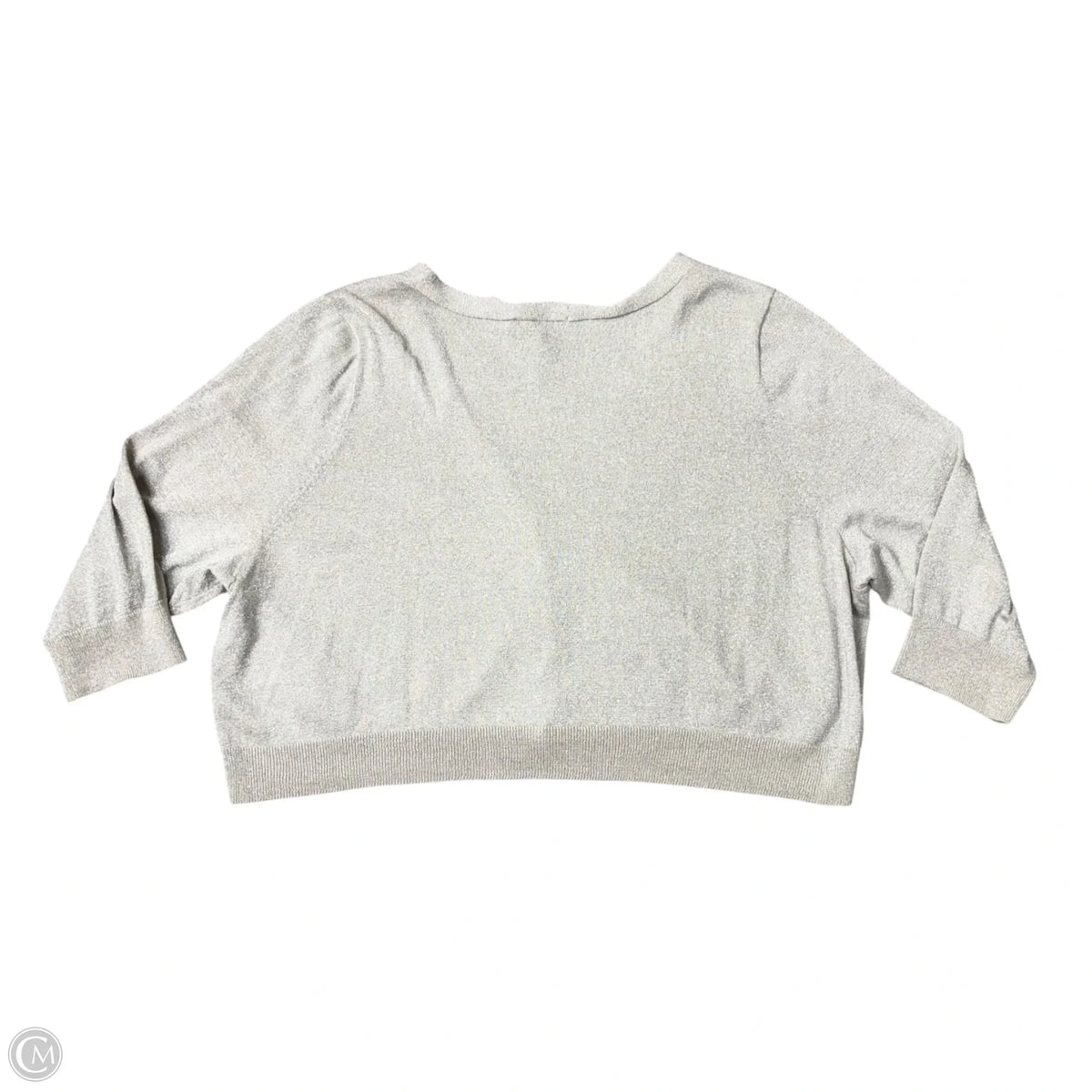 Cardigan By Eloquii In Silver, Size: 4x