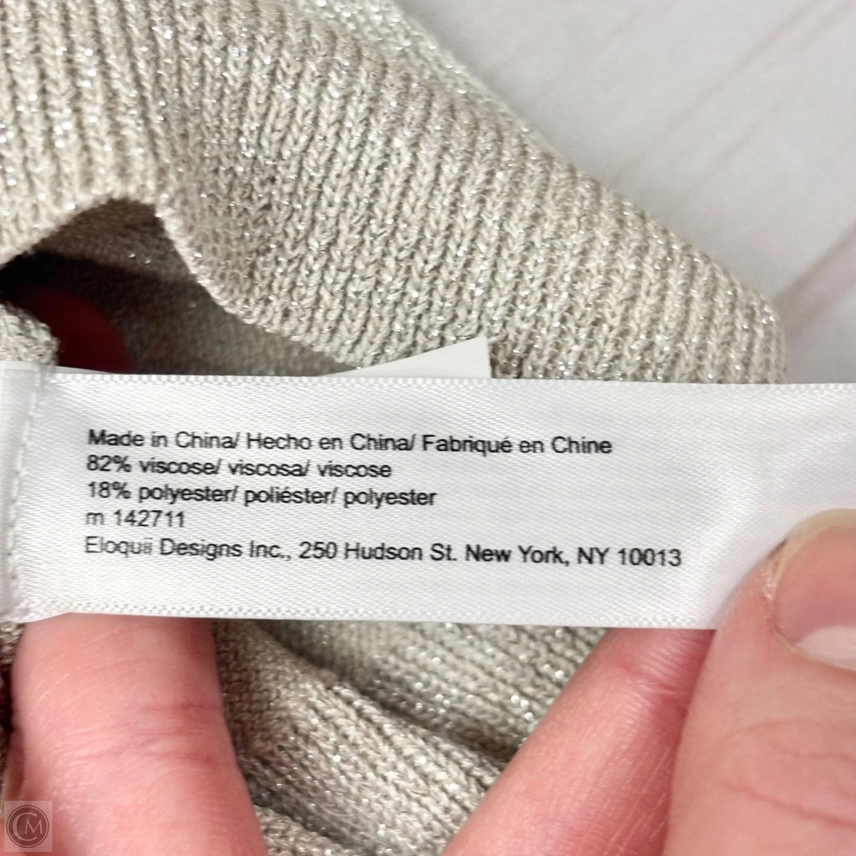 Cardigan By Eloquii In Silver, Size: 4x