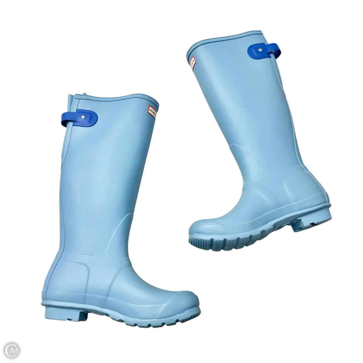 Boots Mid-calf Flats By Hunter In Blue, Size: 8