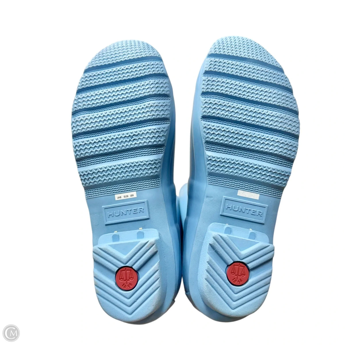Boots Mid-calf Flats By Hunter In Blue, Size: 8