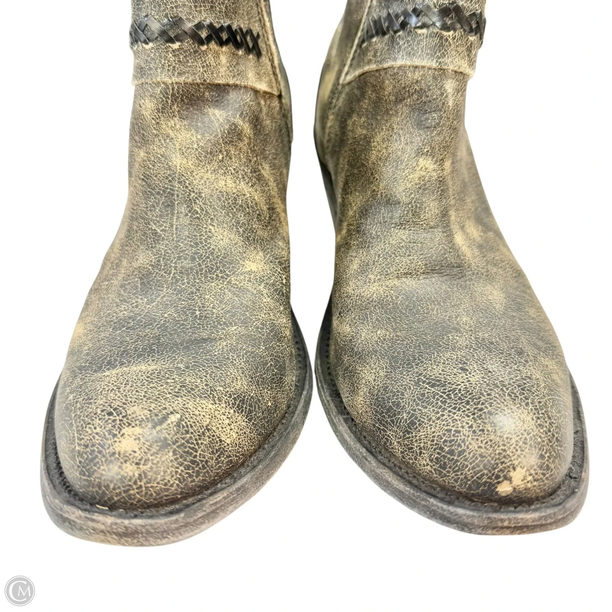 Boots Ankle Heels By Old West In Bronze, Size: 10