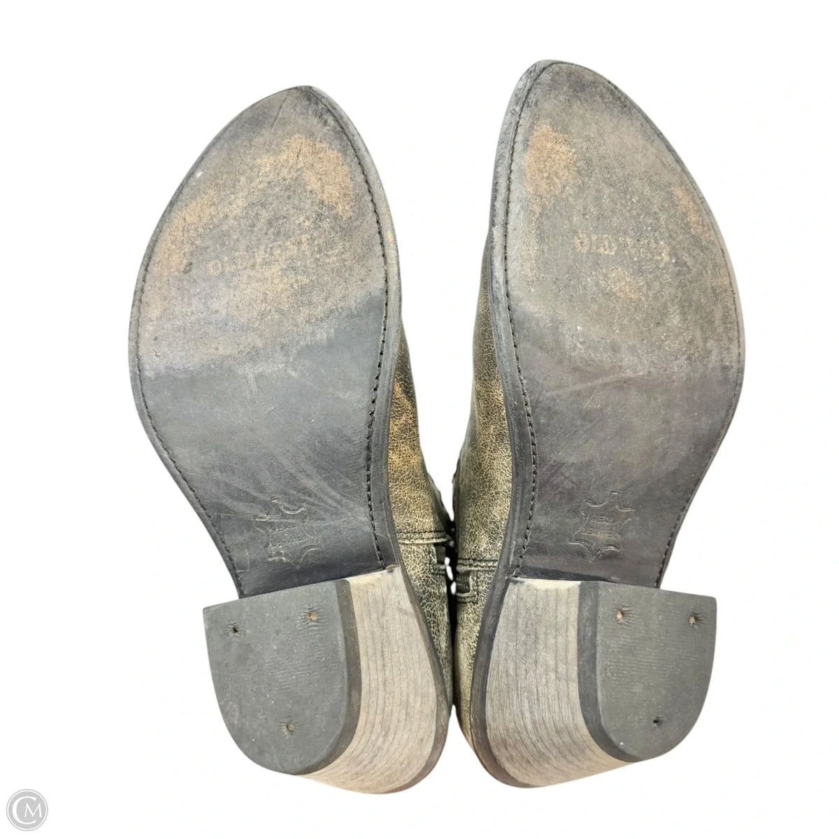 Boots Ankle Heels By Old West In Bronze, Size: 10