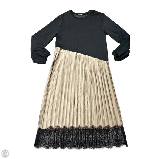 Dress Casual Midi By Zara In Black, Size: S