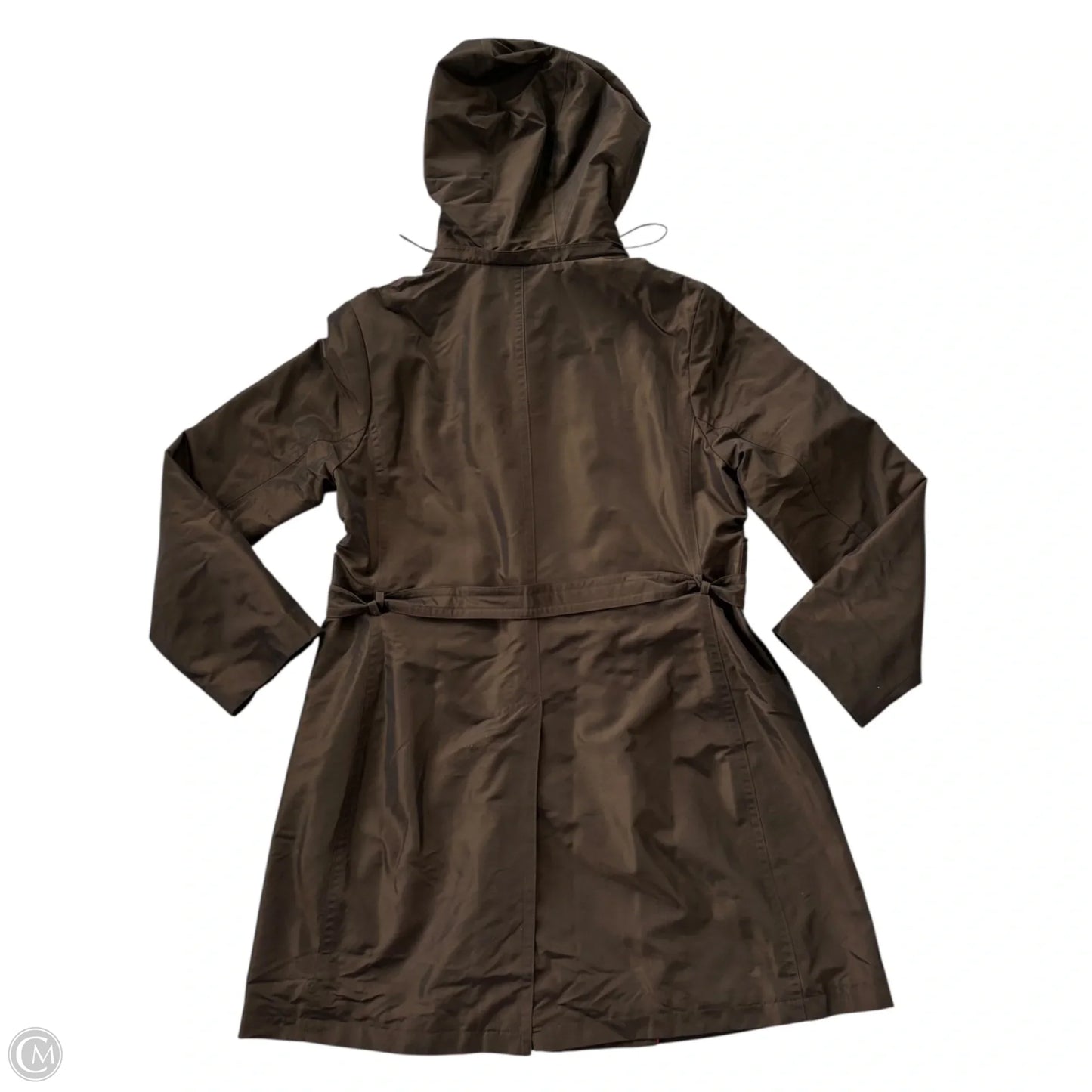 Coat Raincoat By Talbots In Brown, Size: L