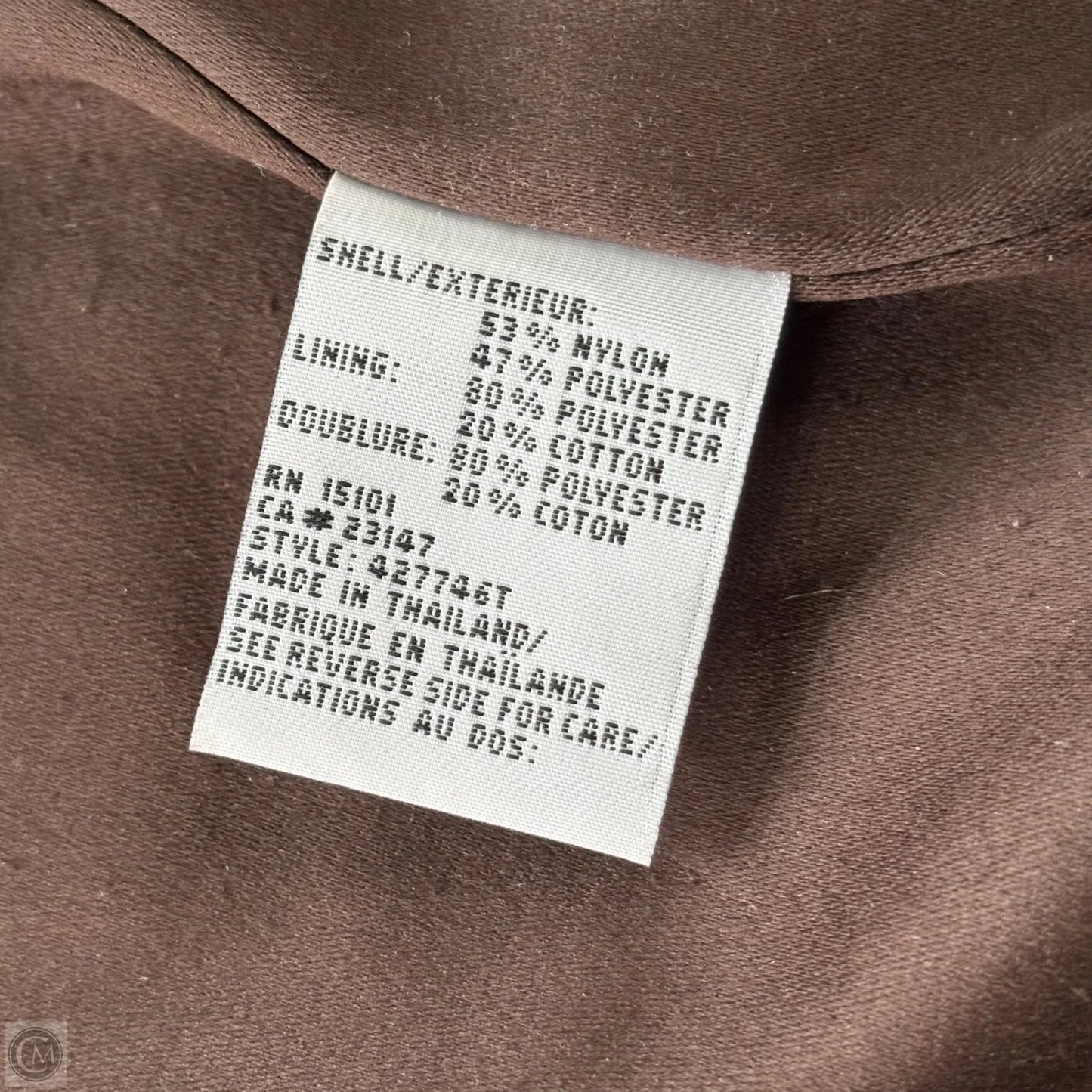 Coat Raincoat By Talbots In Brown, Size: L