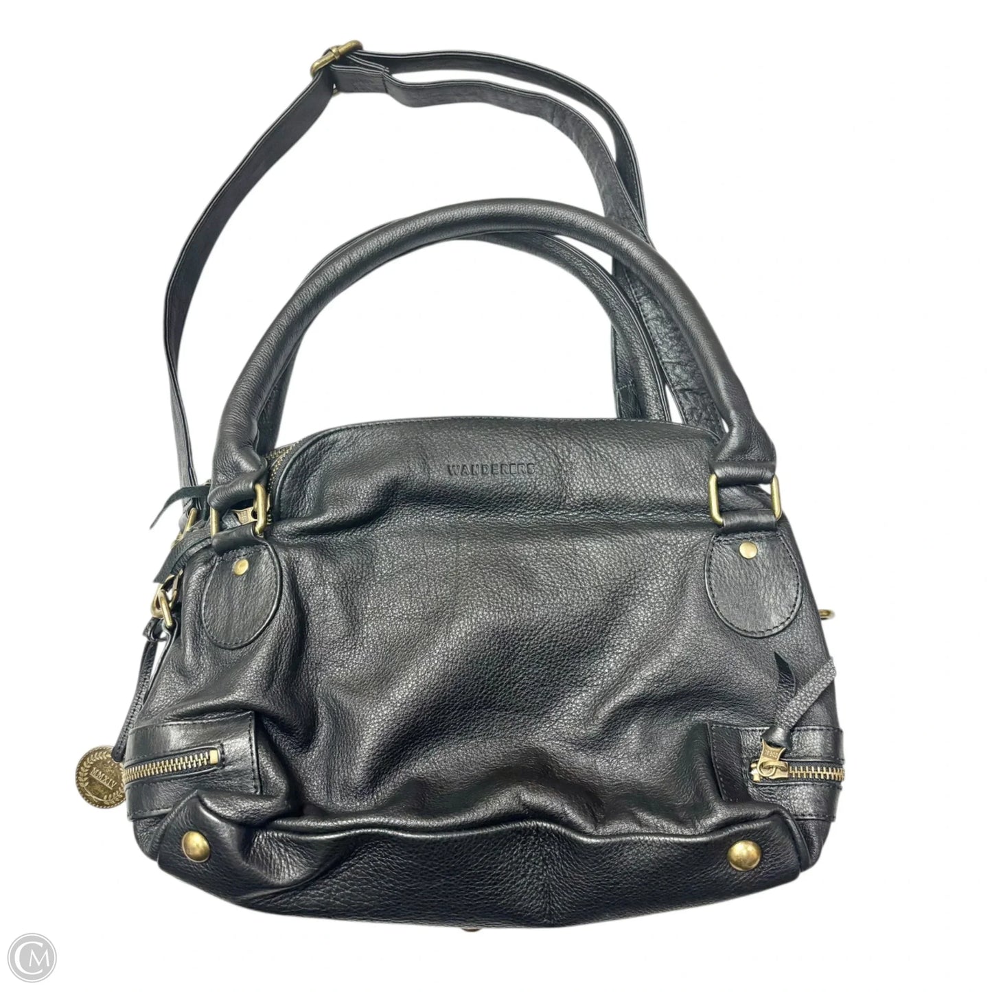 Handbag Leather By Wandererstravelco, Size: Medium
