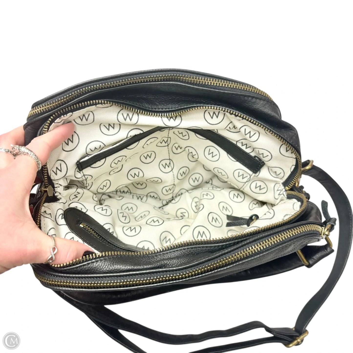 Handbag Leather By Wandererstravelco, Size: Medium