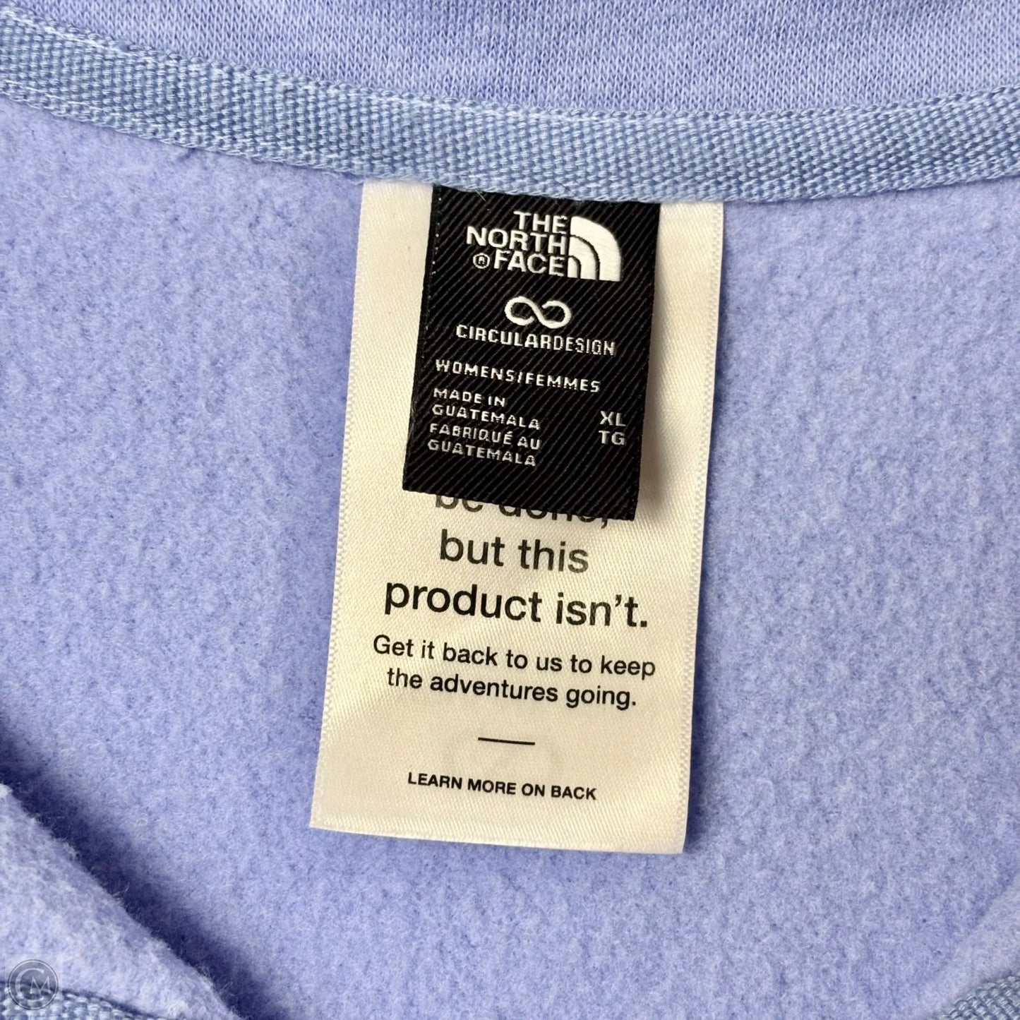 Athletic Sweatshirt Collar By The North Face In Blue, Size: Xl
