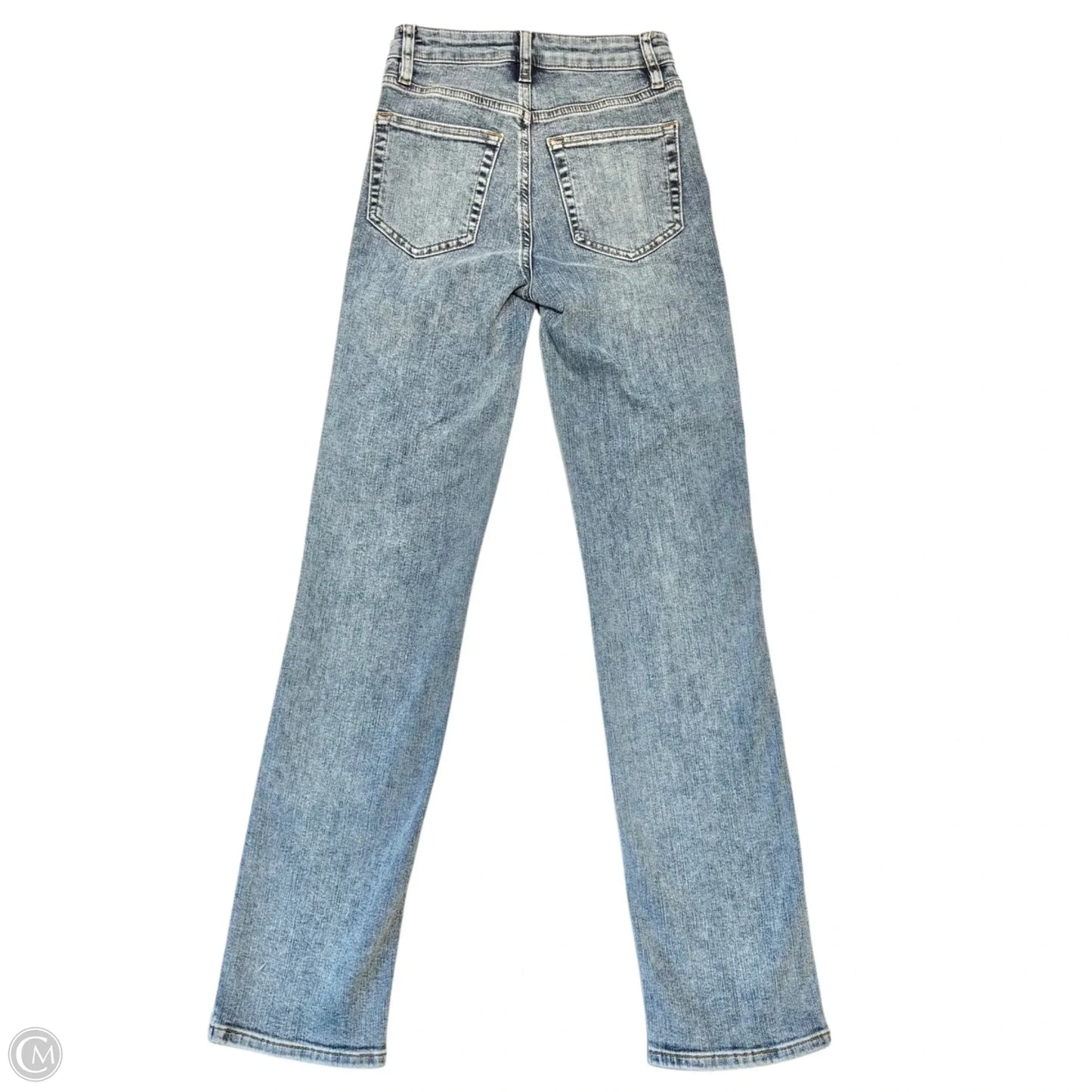 Jeans Straight By Frame In Blue Denim, Size: 0