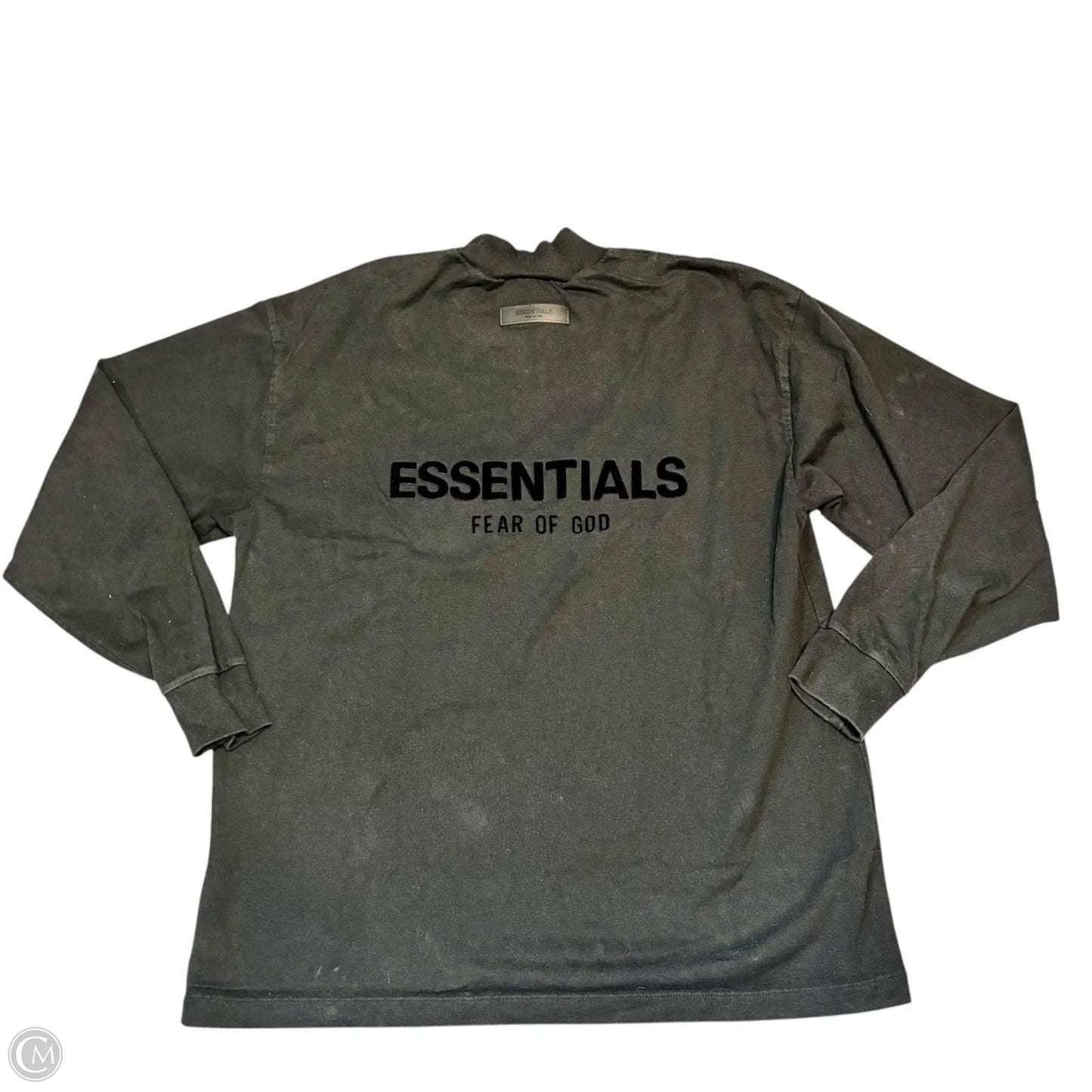 Top Long Sleeve By Essentials In Black, Size: S