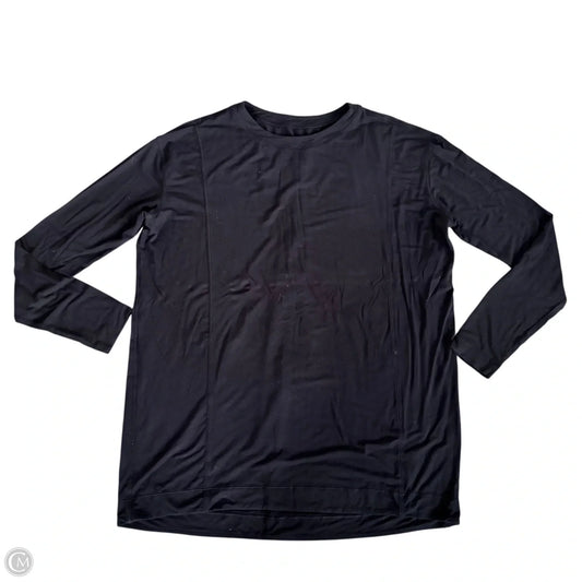 Athletic Top Long Sleeve Crewneck By Lululemon In Black, Size: L