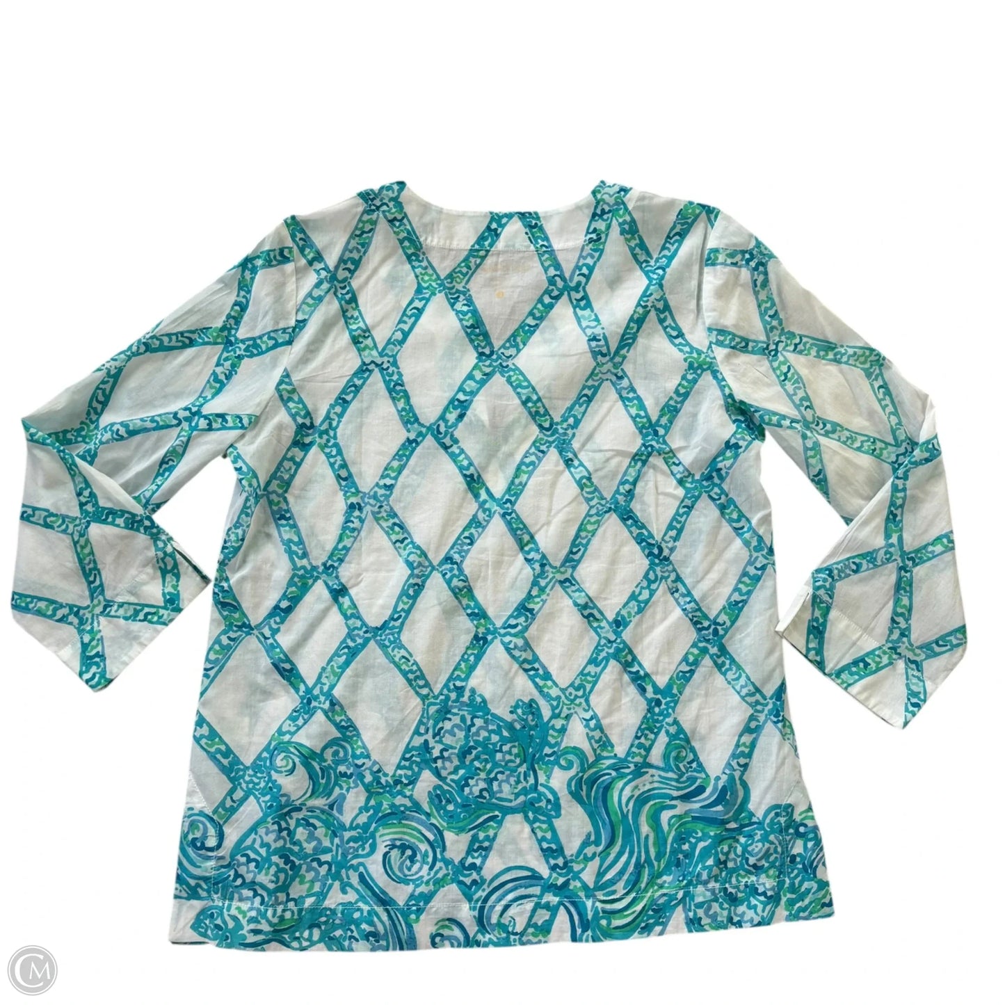 Top Long Sleeve Designer By Lilly Pulitzer In Nautical Print, Size: L