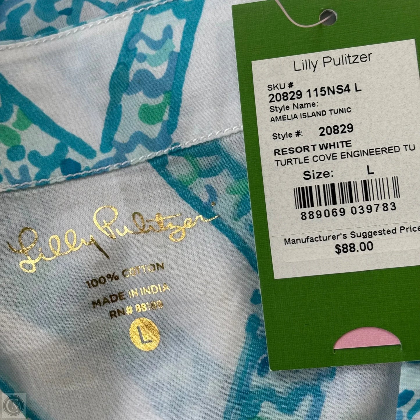 Top Long Sleeve Designer By Lilly Pulitzer In Nautical Print, Size: L
