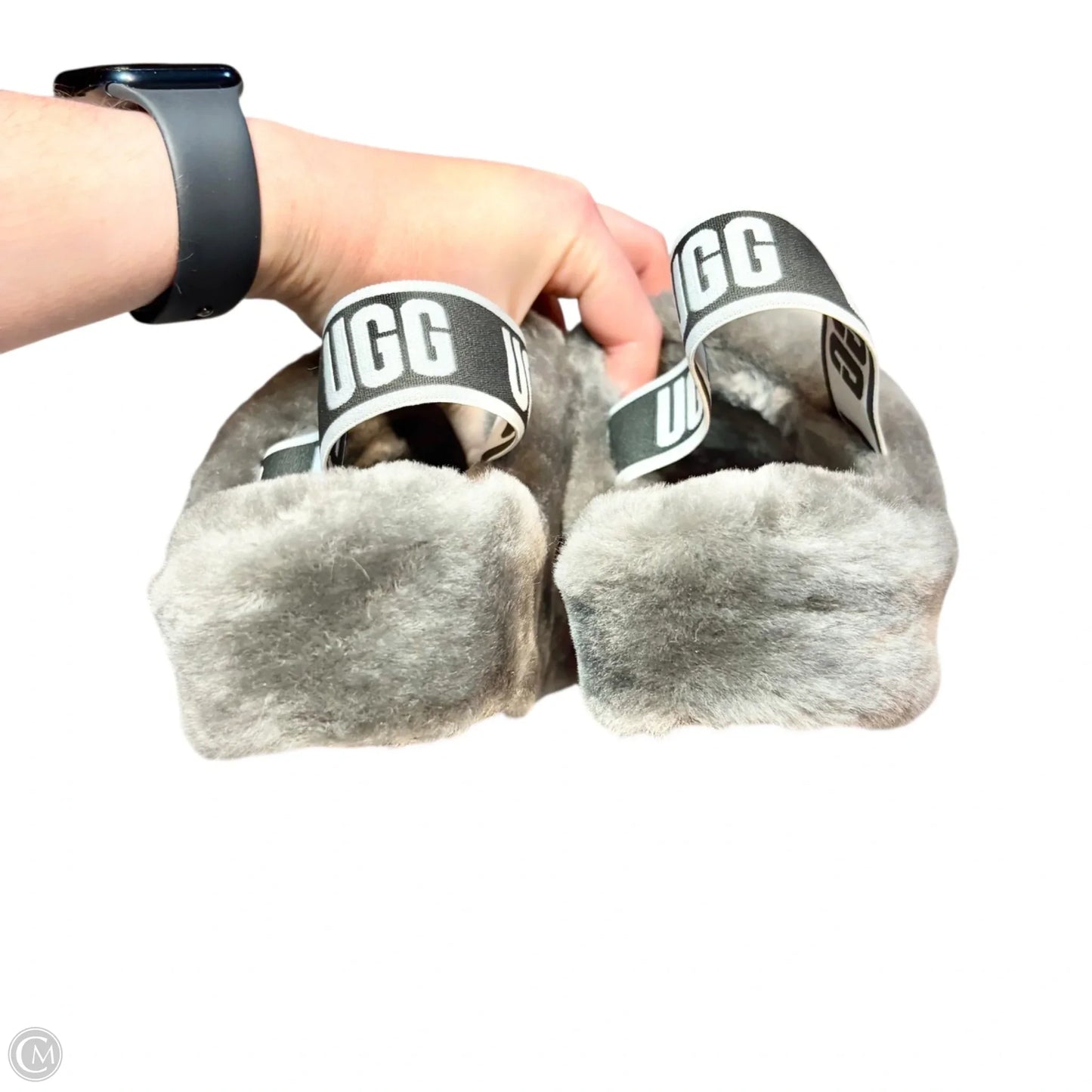 Sandals Designer By Ugg In Grey, Size: 9