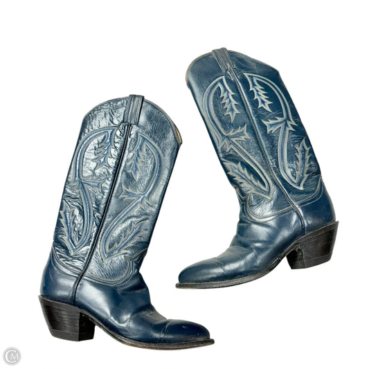 Boots Western By Tony Lama In Blue, Size: 7