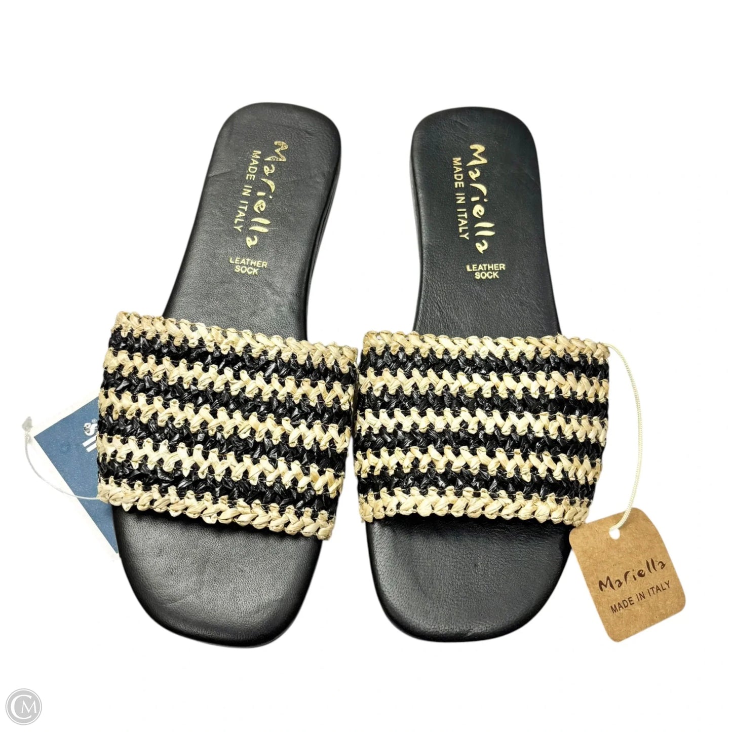 Sandals Flats By Mariella In Black & Tan, Size: 8
