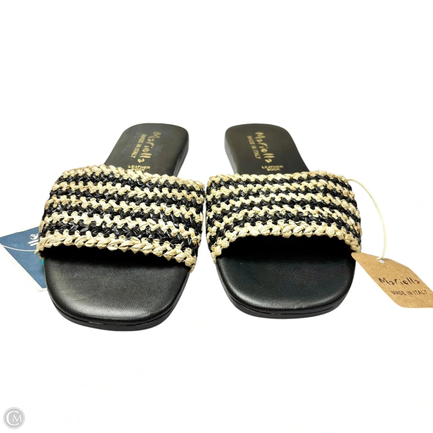 Sandals Flats By Mariella In Black & Tan, Size: 8