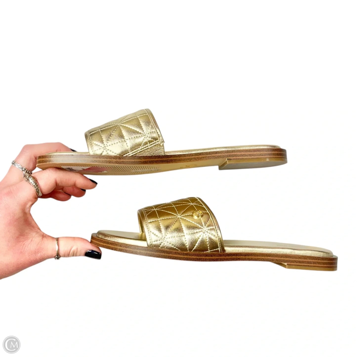 Sandals Flats By Michael By Michael Kors In Gold, Size: 7