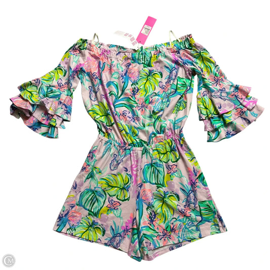 Romper Designer By Lilly Pulitzer In Floral Print, Size: S