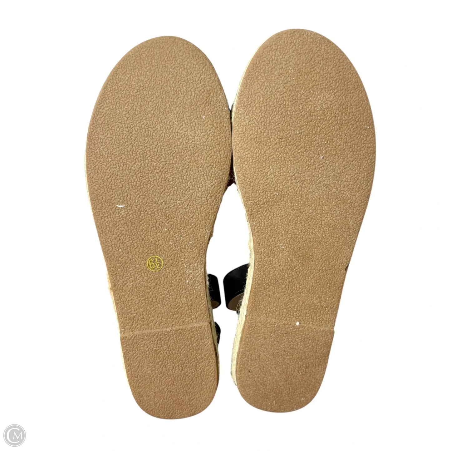 Sandals Flats By Journee In Black, Size: 6.5