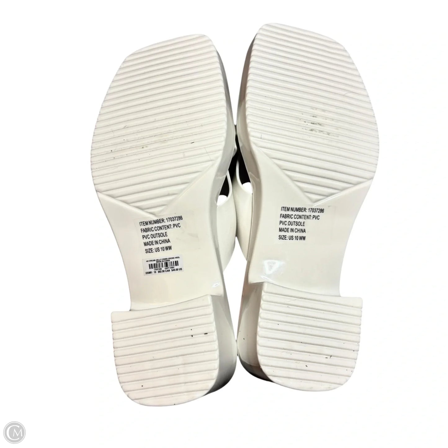 Sandals Heels Block By Torrid In Tan, Size: 10