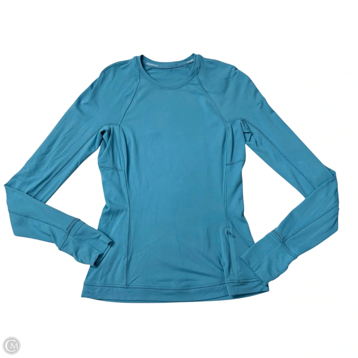 Athletic Top Long Sleeve Crewneck By Lululemon In Blue, Size: S