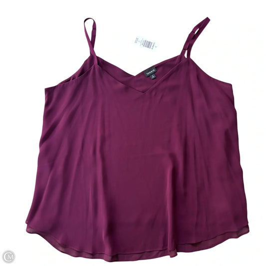 Top Sleeveless By Torrid In Maroon, Size: 2x