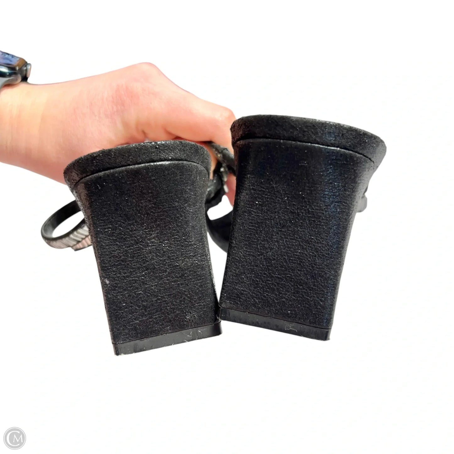 Sandals Heels Block By Kelly And Katie In Black, Size: 10