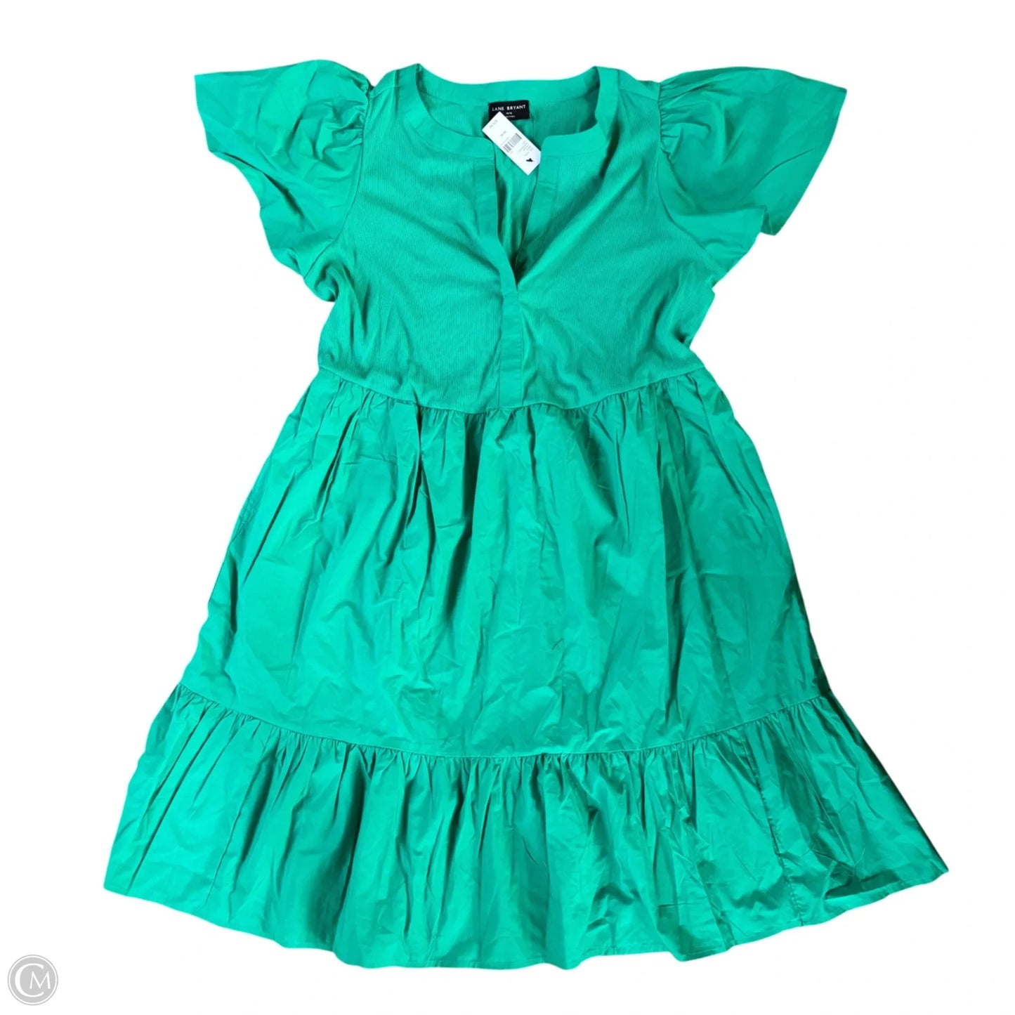 Dress Casual Midi By Lane Bryant In Green, Size: L