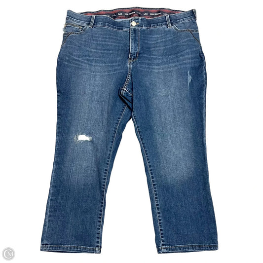 Jeans Straight By Lee In Blue Denim, Size: 3x