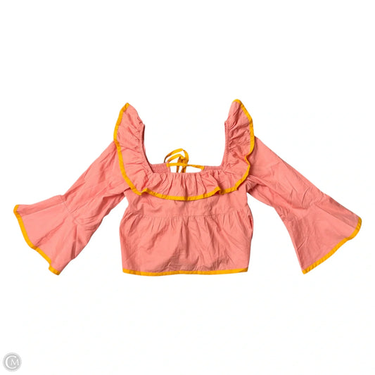 Top 3/4 Sleeve By Maeve In Orange & Pink, Size: Xs