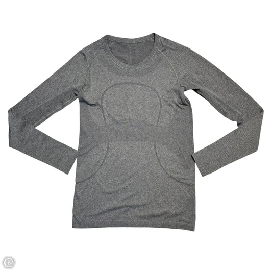 Athletic Top Long Sleeve Crewneck By Lululemon In Grey, Size: L