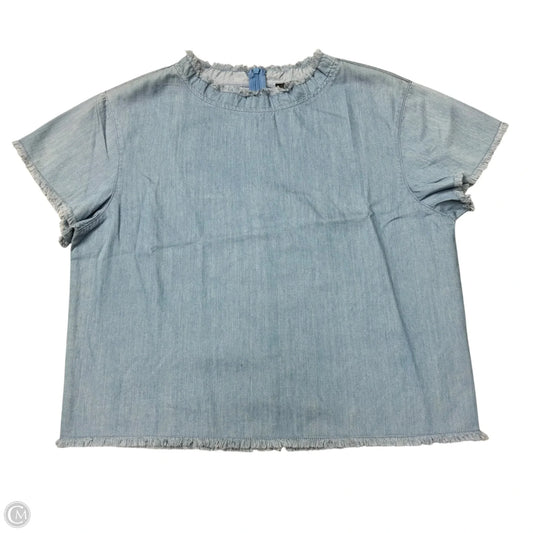 Top Short Sleeve By Sen In Blue Denim, Size: S