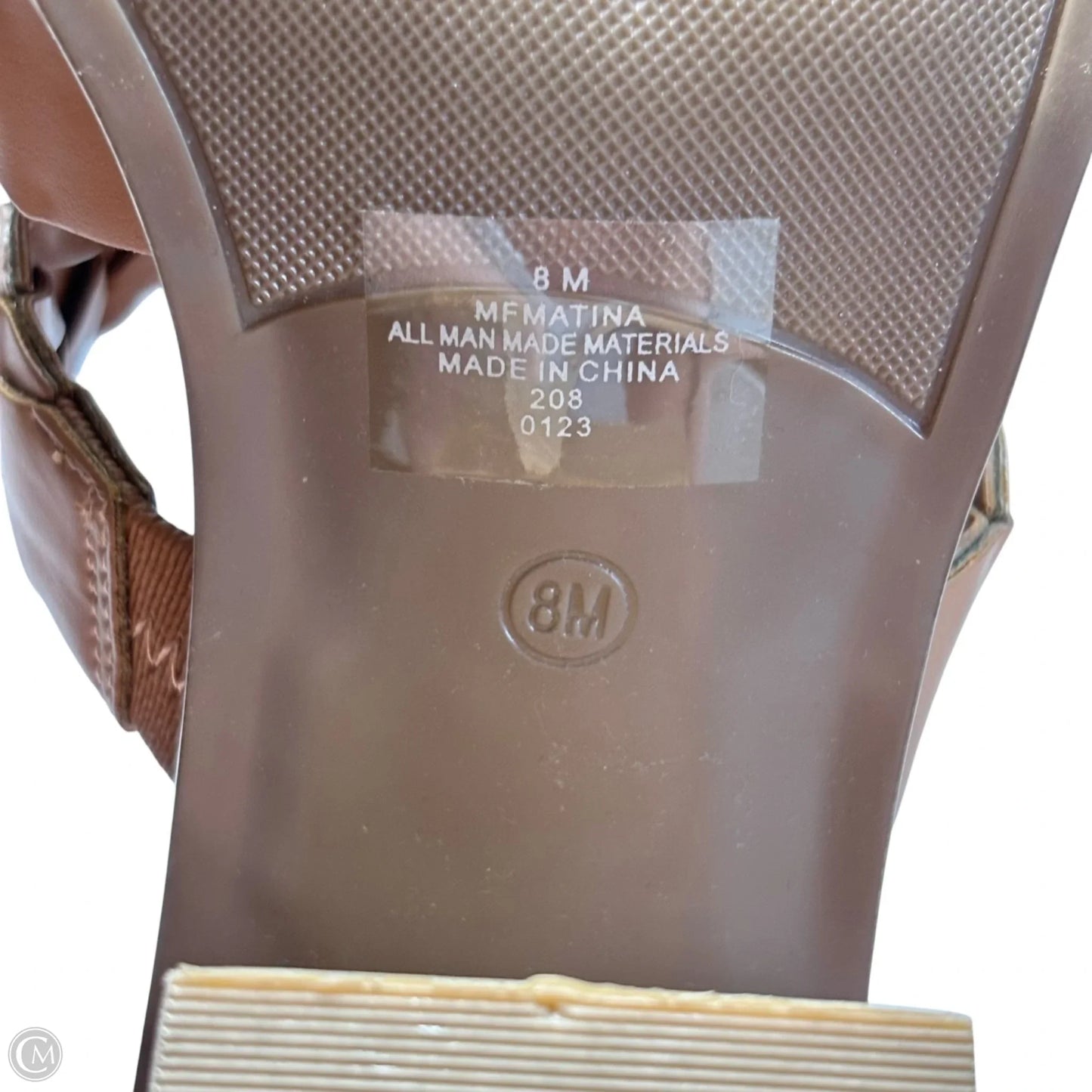 Sandals Heels Block By Marc Fisher In Tan, Size: 8