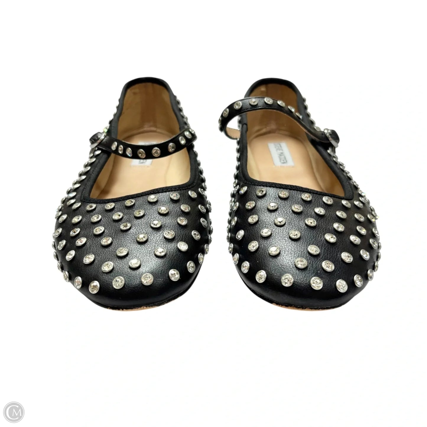 Shoes Flats By Steve Madden In Black & Silver, Size: 8.5