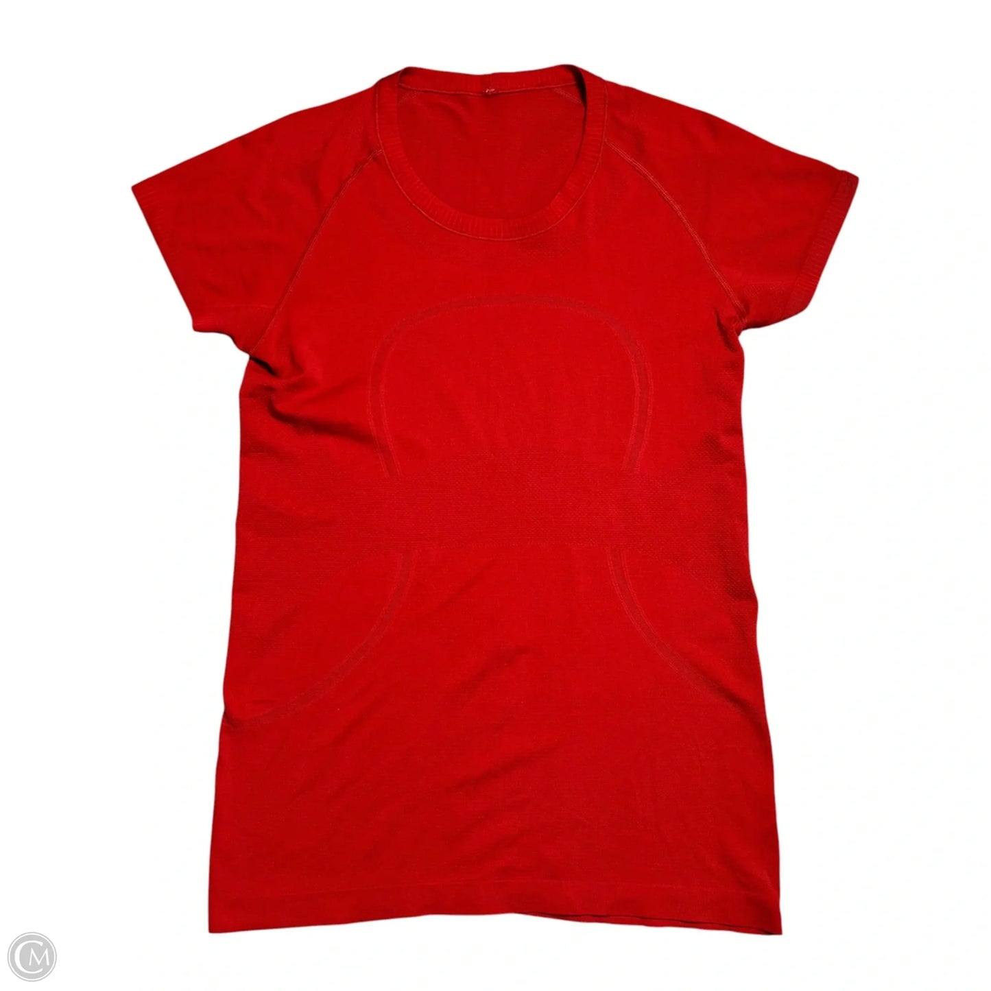 Athletic Top Short Sleeve By Lululemon In Red, Size: M