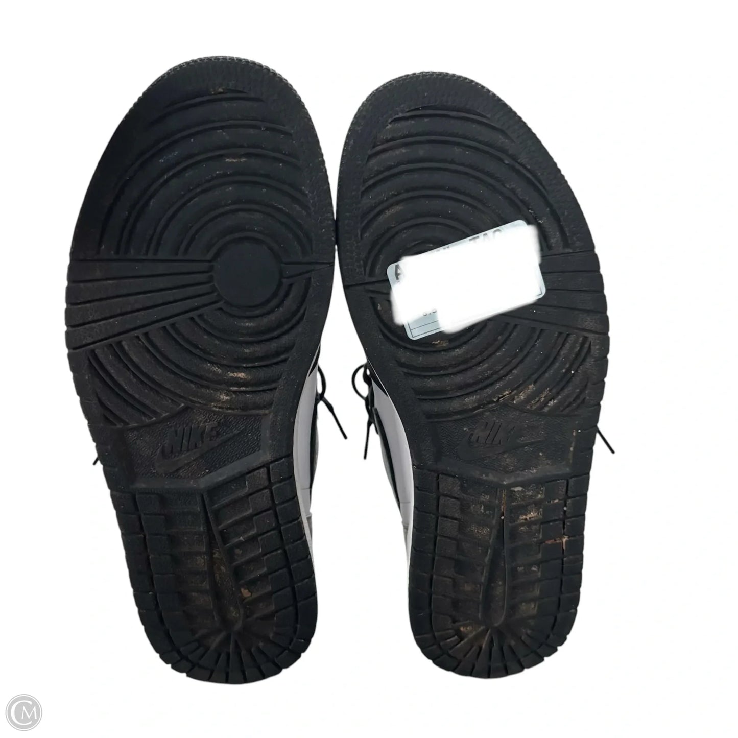 Shoes Luxury Designer By Jordan In Black & Silver, Size: 8.5