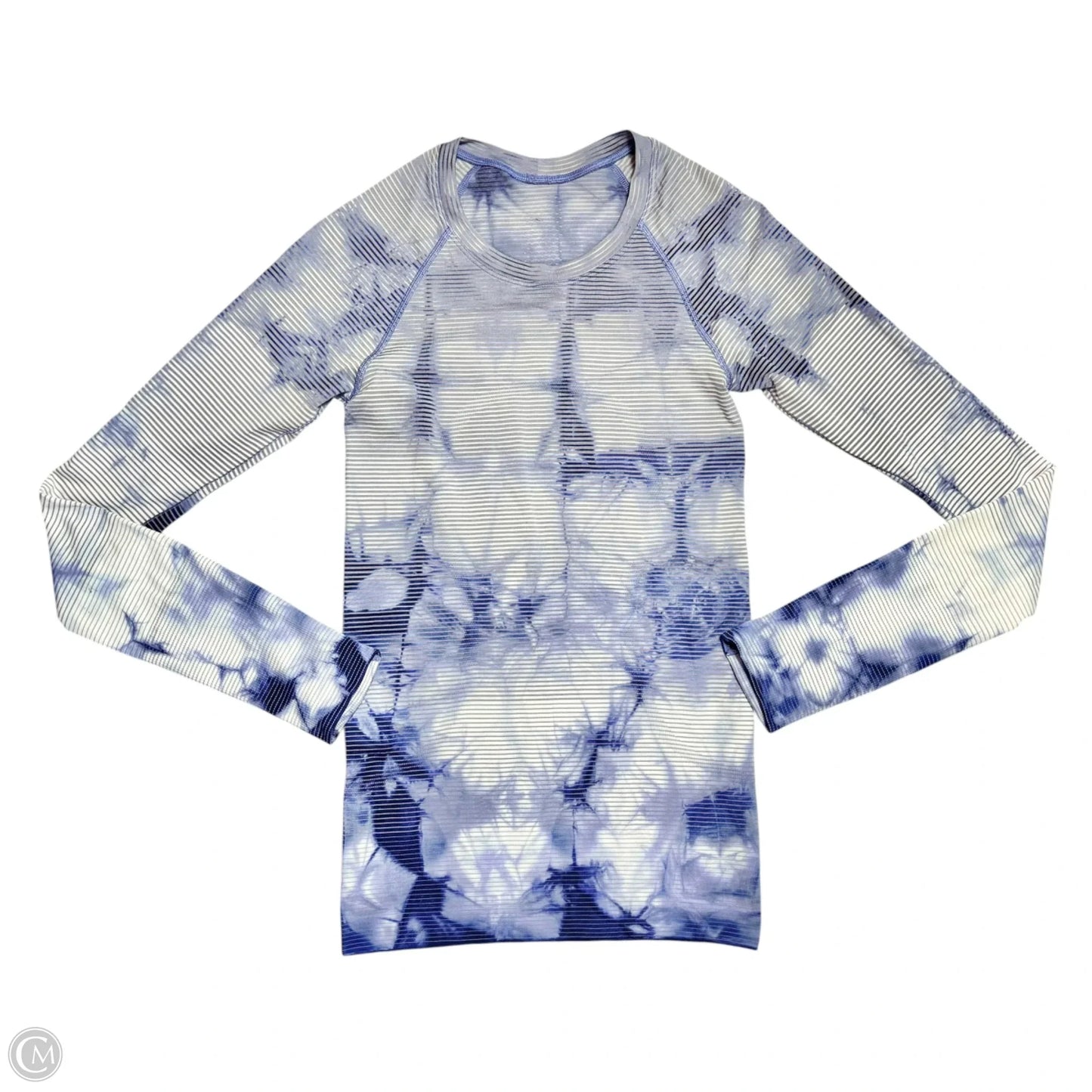 Athletic Top Long Sleeve Crewneck By Lululemon In Tie Dye Print, Size: S