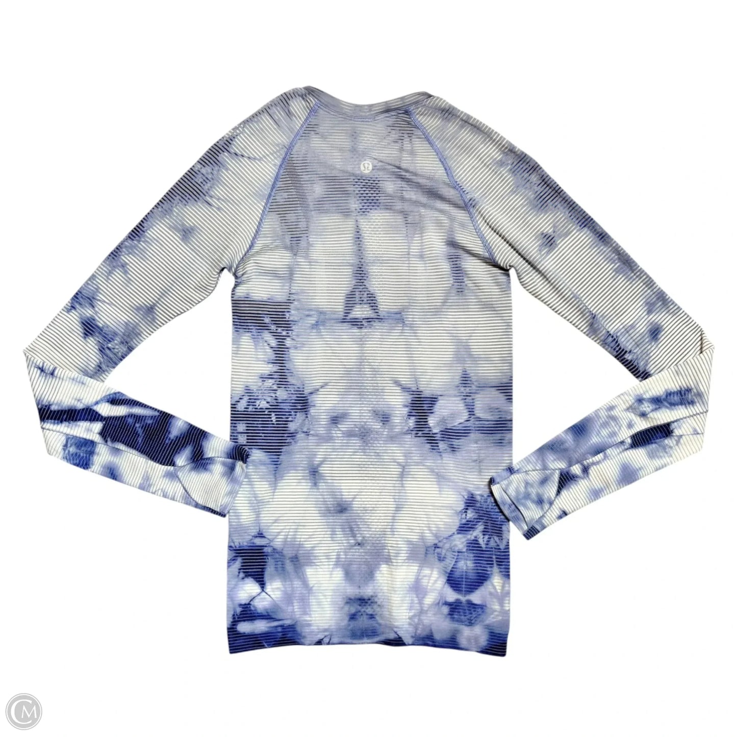 Athletic Top Long Sleeve Crewneck By Lululemon In Tie Dye Print, Size: S