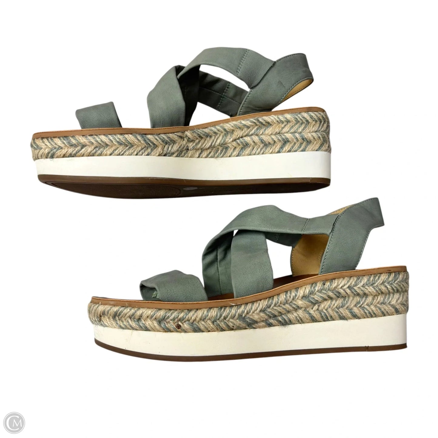 Sandals Flats By Lucky Brand In Teal, Size: 7