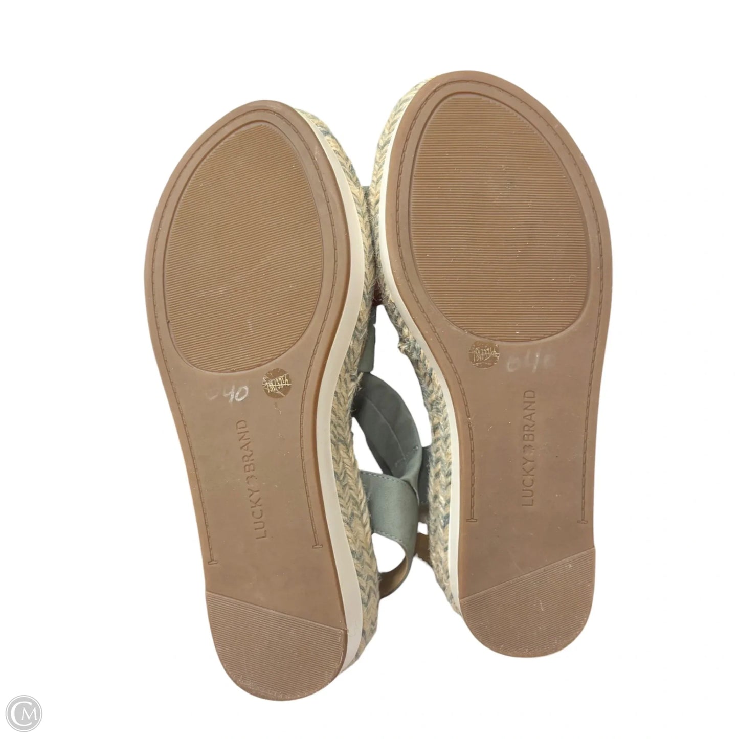 Sandals Flats By Lucky Brand In Teal, Size: 7