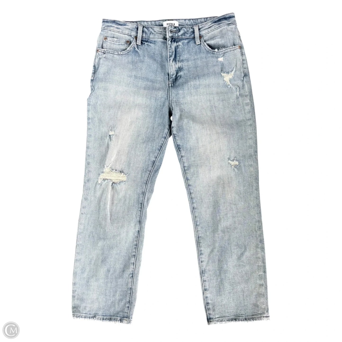 Jeans Straight By Pistola In Blue Denim, Size: 12