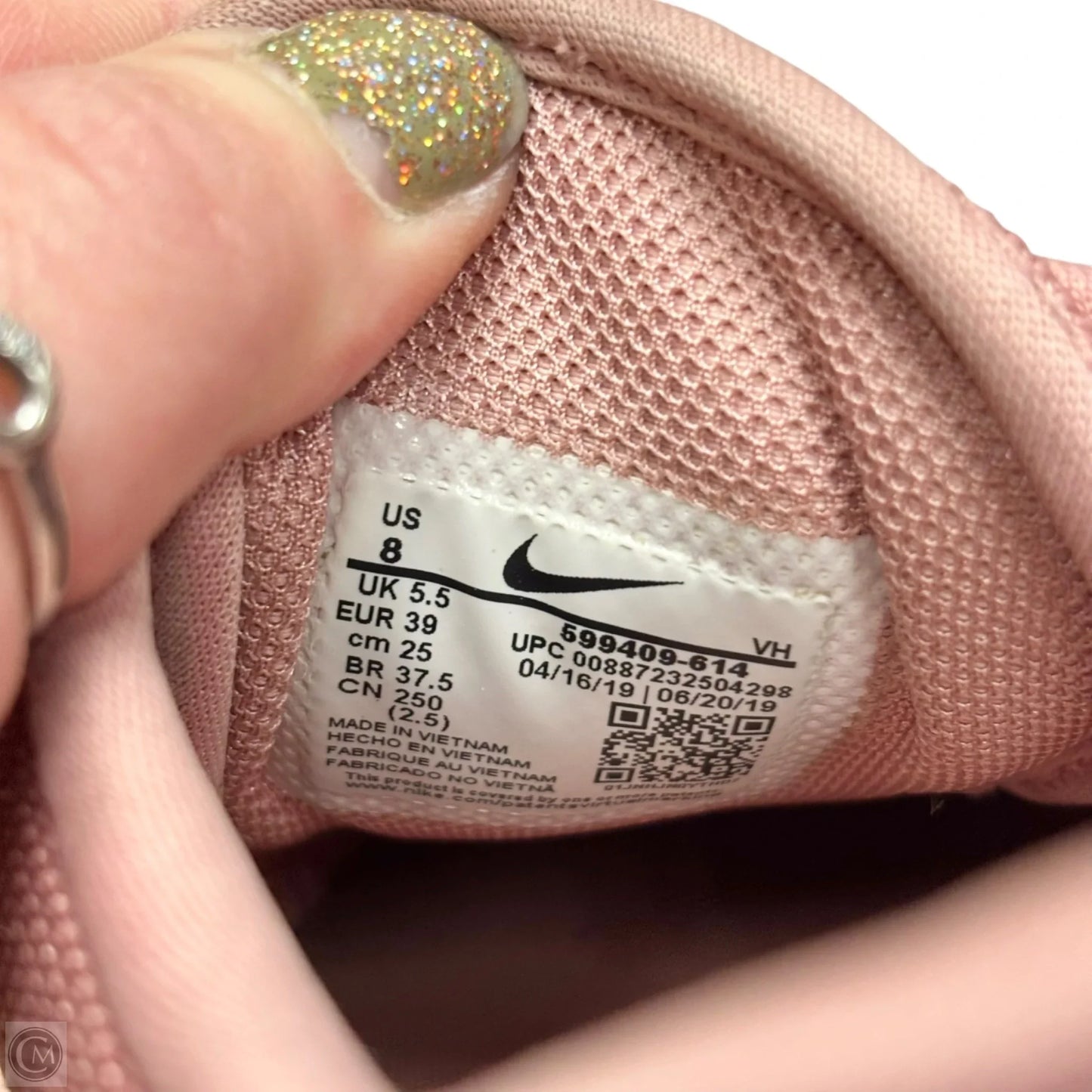 Shoes Athletic By Nike In Pink, Size: 8