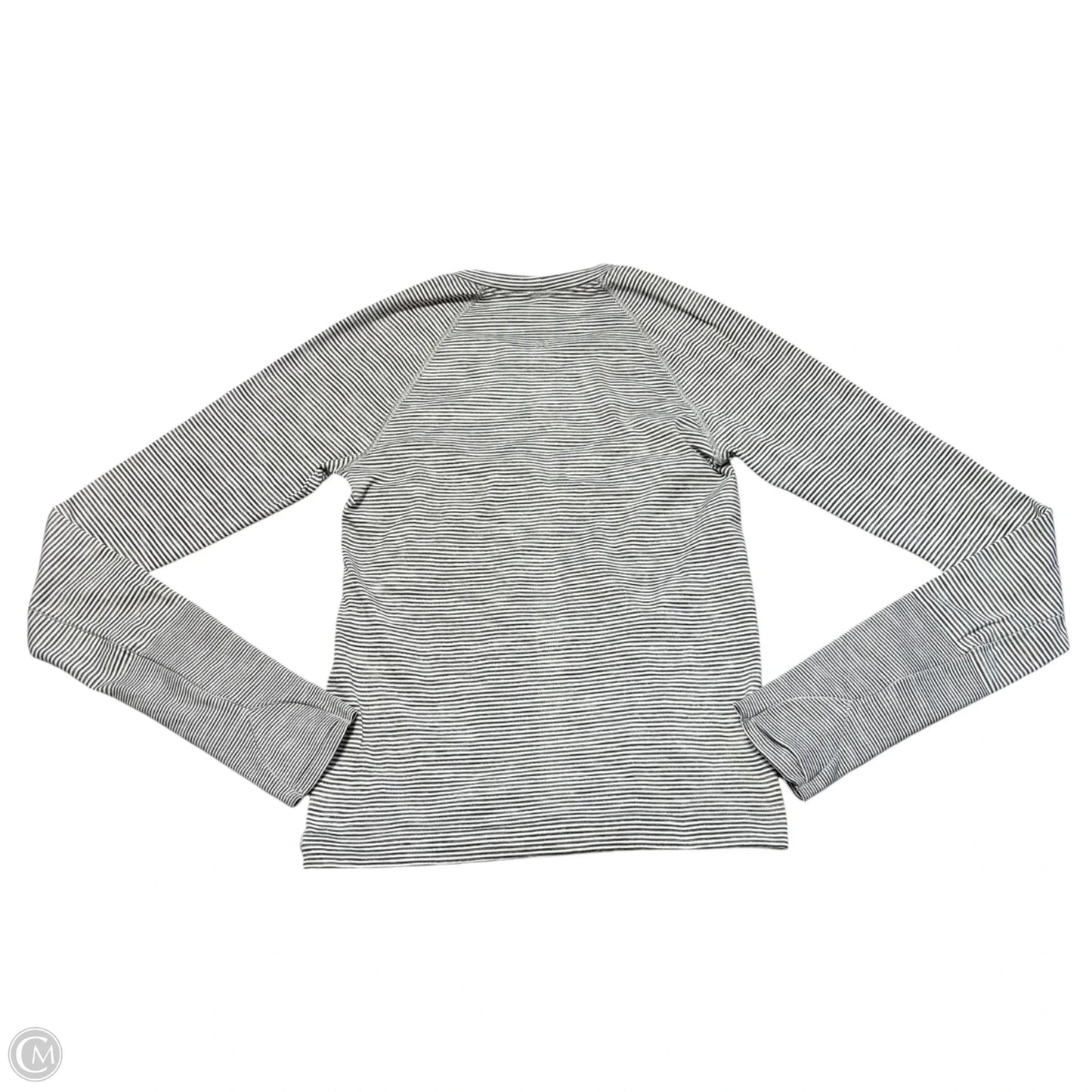 Athletic Top Long Sleeve Crewneck By Lululemon In Striped Pattern, Size: S