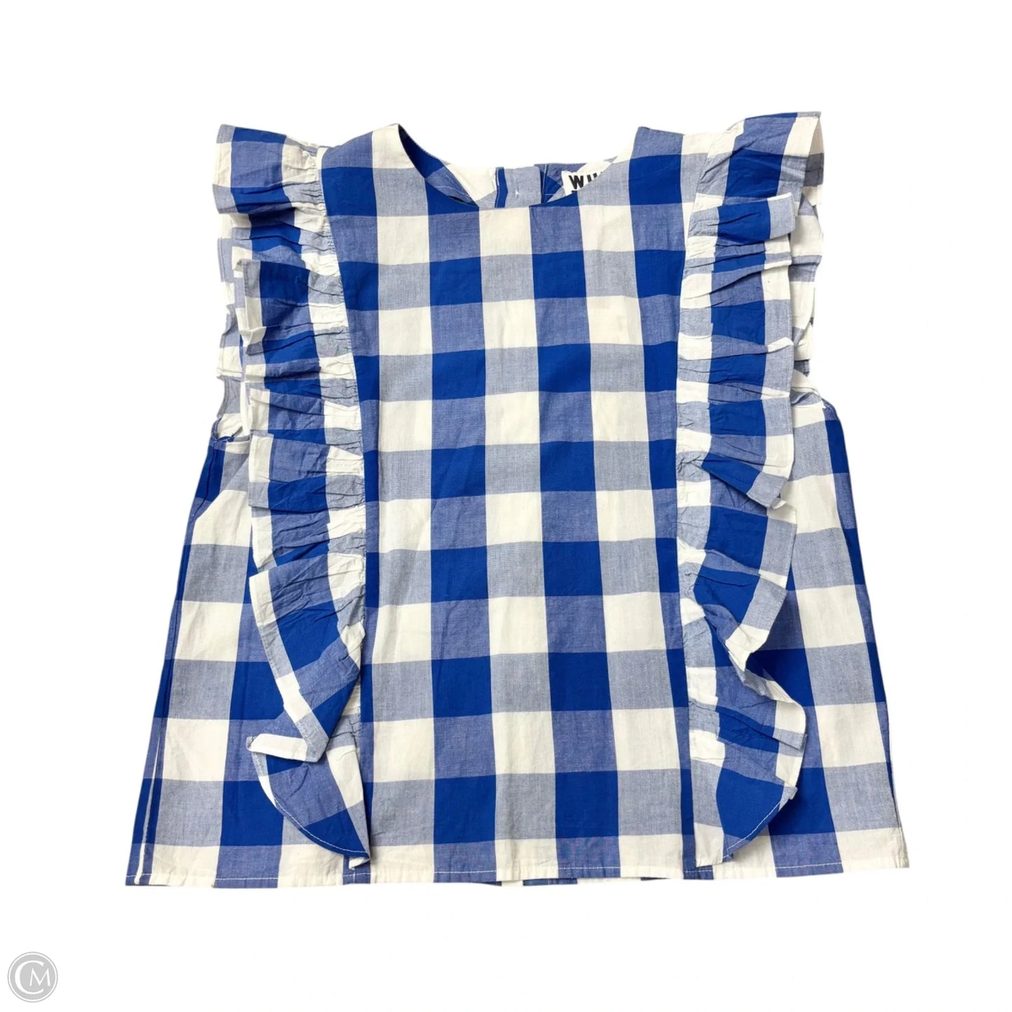 Top Sleeveless By Anthropologie In Plaid Pattern, Size: S