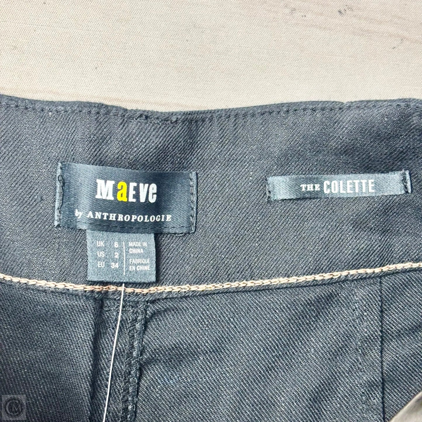 Pants Linen By Maeve In Black, Size: 2