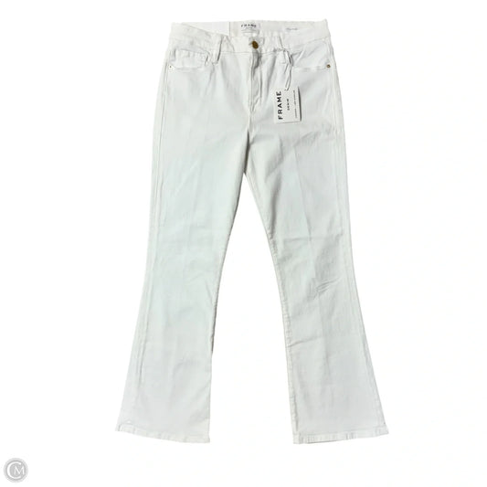Jeans Boot Cut By Frame In White, Size: 8